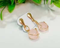 Imagem de Brinco Quartzo Rosa